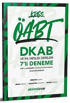 Aklımdavar Yayınları ÖABT Din Kültürü ve Ahlak Bilgisi Öğretmenliği 7 li Deneme