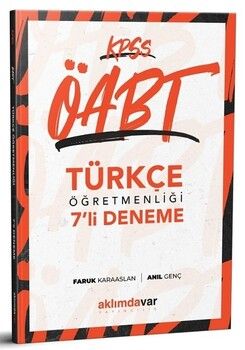 Aklımdavar Yayınları ÖABT Türkçe Öğretmenliği 7 Deneme