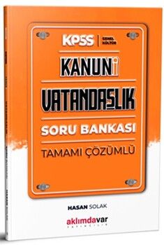 Aklımdavar Yayınları KPSS Vatandaşlık Tamamı Çözümlü Soru Bankası