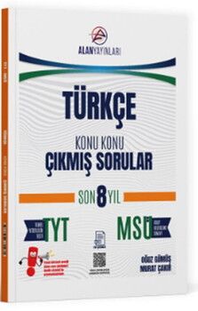  Alan Yayınları TYT MSÜ Türkçe Konu Konu Çıkmış Sorular Son 8 Yıl