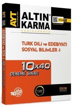 Altın Karma AYT Türk Dili ve Edebiyatı Sosyal Bilimler 1 10 x 40 Deneme Sınavı