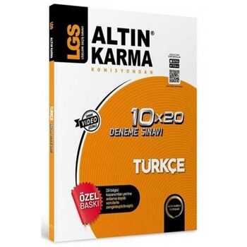 Altın Karma Yayınları 8. Sınıf LGS Türkçe 10 x 20 Deneme