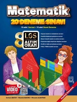 Altın Oran Yayınları 8. Sınıf Matematik Tamamı Video Çözümlü 20 Deneme