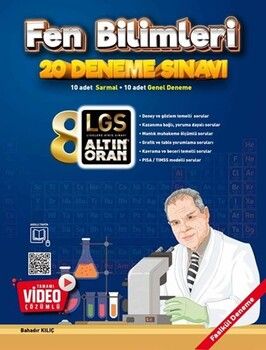Altın Oran Yayınları 8. Sınıf Fen Bilimleri Tamamı Video Çözümlü 20 Deneme