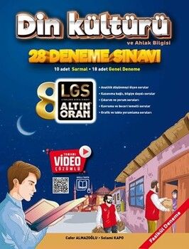 Altın Oran Yayınları 8. Sınıf Din Kültürü ve Ahlak Bilgisi Tamamı Video Çözümlü 20 Deneme