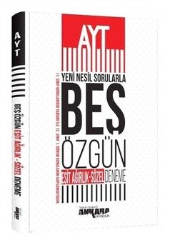 Ankara Yayıncılık AYT Eşit Ağırlık Sözel Yeni Nesil Sorularla 5 Özgün Deneme