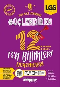 Ankara Yayıncılık 8. Sınıf Fen Bilimleri Güçlendiren 12 Denemeleri