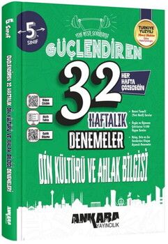 Ankara Yayıncılık 5. Sınıf Din Kültürü ve Ahlak Bilgisi 32 Haftalık Güçlendiren Denemeleri