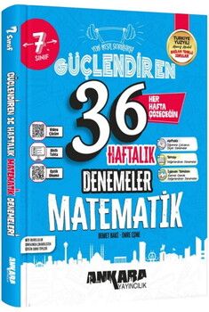 Ankara Yayıncılık 7. Sınıf Matematik 32 Hafta Güçlendiren Denemeleri