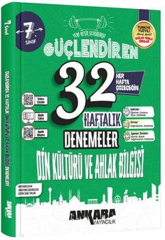 Ankara Yayıncılık 7. Sınıf Din Kültürü ve Ahlak Bilgisi 32 Hafta Güçlendiren Denemeleri