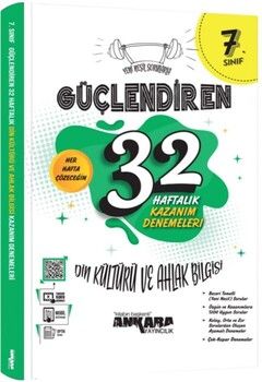 Ankara Yayıncılık 7. Sınıf Din Kültürü ve Ahlak Bilgisi Güçlendiren 32 Haftalık Kazanım Denemeleri