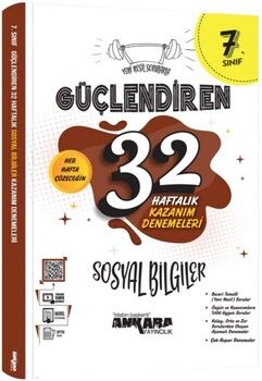 Ankara Yayıncılık 7. Sınıf Sosyal Bilgiler Güçlendiren 32 Haftalık Kazanım Denemeleri