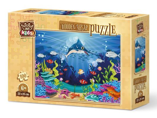 Art Kids Okyanus Trafiği 100 Parça Ahşap Puzzle