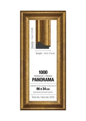 Art Puzzle 1000'lik Altın Panorama 96 x 34 cm Puzzle Çerçevesi (43 mm)