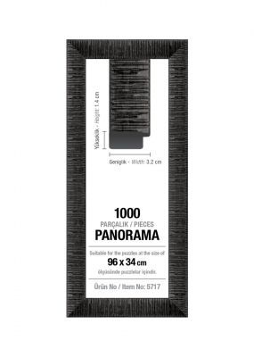 Art Puzzle 1000'lik Siyah Panorama 96 x 34 cm Puzzle Çerçevesi (30 mm)