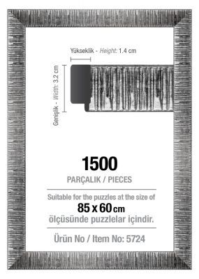 Art Puzzle 1500'lük Gümüş 85 x 60 cm Puzzle Çerçevesi (30 mm)