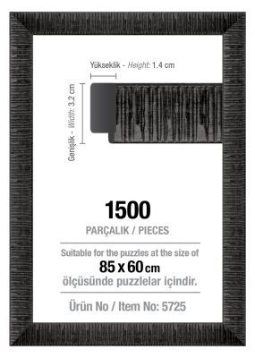Art Puzzle 1500'lük Siyah 85 x 60 cm Puzzle Çerçevesi (30 mm)