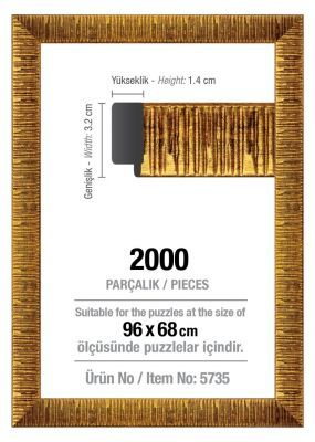 Art Puzzle 2000'lik Altın 96 x 68 cm Puzzle Çerçevesi (30 mm)