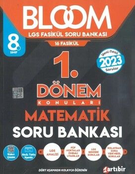 Artıbir Yayınları 8. Sınıf Matematik BLOOM 1. Dönem Soru Bankası
