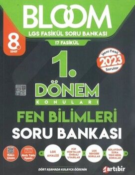 Artıbir Yayınları 8. Sınıf Fen Bilimleri BLOOM 1. Dönem Soru Bankası