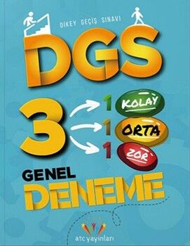 Atc Yayınları DGS 1 Kolay 1 Orta 1 Zor Video Çözümlü 3 Genel Deneme