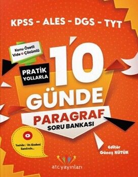 Atc Yayınları KPSS ALES DGS TYT 10 Günde Paragraf Soru Bankası
