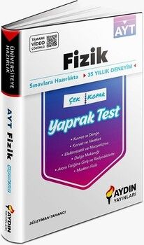 Aydın Yayınları AYT Fizik Çek Kopar Yaprak Test