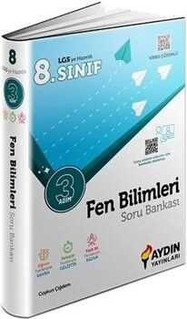 Aydın Yayınları 8. Sınıf LGS Fen Bilimleri Üç Adım Soru Bankası