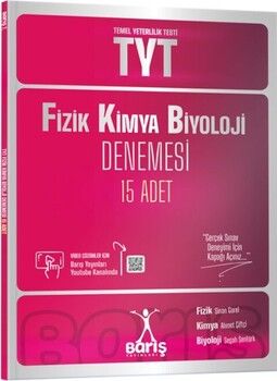 Barış Yayınları TYT Fizik Kimya Biyoloji Denemesi 15 Adet