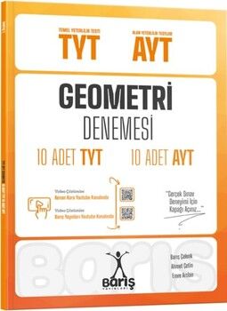 Barış Yayınları TYT AYT Geometri Denemesi 10 Adet TYT 10 Adet AYT