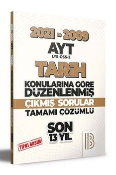 Benim Hocam 2009 2021 AYT Tarih Son 13 Yıl Tıpkı Basım Konularına Göre Düzenlenmiş Tamamı Çözümlü Çıkmış Sorular