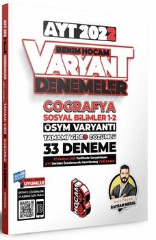 Benim Hocam 2022 AYT Coğrafya 33 Deneme Sınavı