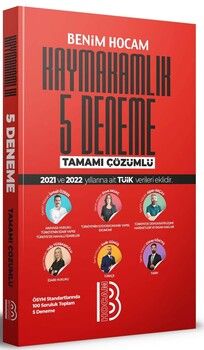 Benim Hocam Kaymakamlık Tamamı Çözümlü 5 Deneme Sınavı