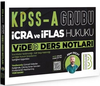 Benim Hocam KPSS A Grubu İcra ve İflas Hukuku Video Ders Notları