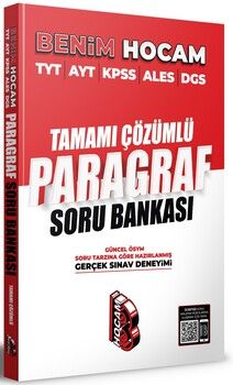 Benim Hocam Yayınları Tüm Adaylar İçin Paragraf Tamamı Çözümlü Soru Bankası