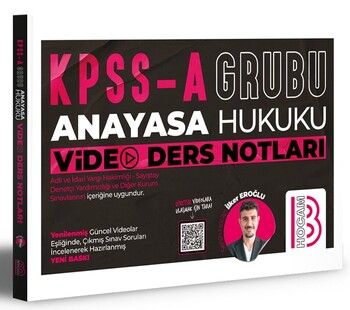 Benim Hocam Yayınları KPSS A Grubu Anayasa Hukuku Video Ders Notları