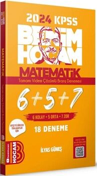 Benim Hocam Yayınları 2024 KPSS Matematik Tamamı Çözümlü 6+5+7 Deneme