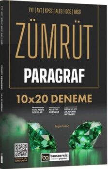 Benzersiz Akademi Yayınları TYT AYT KPSS ALES DGS MSÜ Zümrüt Paragraf 10 x 20 Deneme