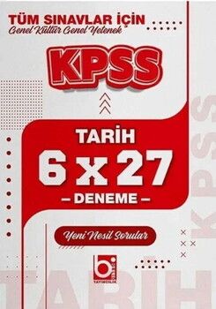 Bigelio Yayıncılık KPSS Tarih 6x27 Deneme