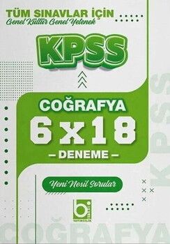 Bigelio Yayıncılık KPSS Coğrafya 6x18 Deneme