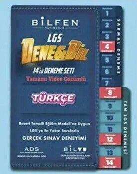 Bilfen Yayıncılık 8. Sınıf Türkçe Denebil 14 lü Deneme Seti