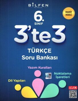 Bilfen Yayıncılık 6. Sınıf Türkçe 3 te 3 Soru Bankası
