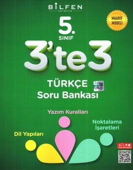 Bilfen Yayıncılık 5. Sınıf Türkçe 3 te 3 Soru Bankası