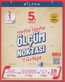 Bilfen Yayıncılık 5. Sınıf Türkçe Ölçüm Noktası 1. Dönem