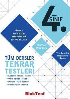 Bloktest Yayınları 4. Sınıf Tüm Dersler Tekrar Testleri