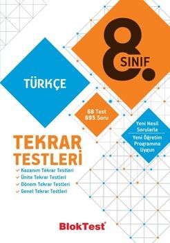 Bloktest Yayınları 8. Sınıf Türkçe Tekrar Testleri