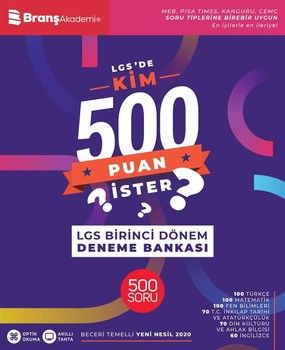 Branş Akademi 8. Sınıf LGSde Kim 500 Puan İster İlk Dönem Deneme Bankası
