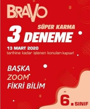 Bravo Yayınları 6. Sınıf Süper Karma 3 Deneme
