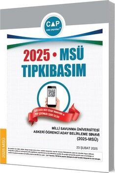 Çap Yayınları Üniversiteye Hazırlık MSÜ 2025 Tıpkı Basım