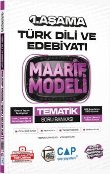Çap Yayınları Üniversiteye Hazırlık Türk Dili ve Edebiyatı Ders Platosu Maarif Modeli Tematik Soru Bankası 1. Aşama